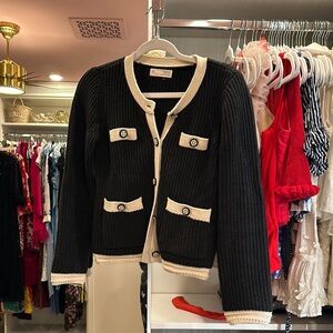 Black and Beige Women's Sweater